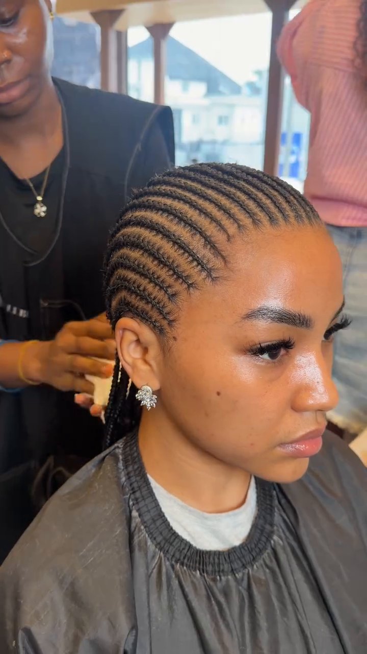 Knotless braids transformation — Veebeez Lekki salon reel 3